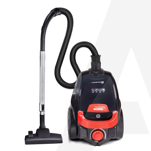 ICON Bagless Vacuum Cleaner , 1600Watts, For Home Use, Cyclonic Suction System, 24 kPa S uction power, Adjustable Suction Controller, Dry Vacuuming, 1.5L Bagless Dust Collector, Black and Red